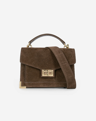 Emily small bag in brown suede