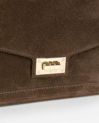 Emily small bag in brown suede