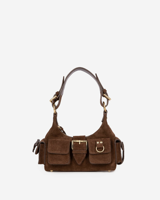 Amelia small bag in brown suede leather