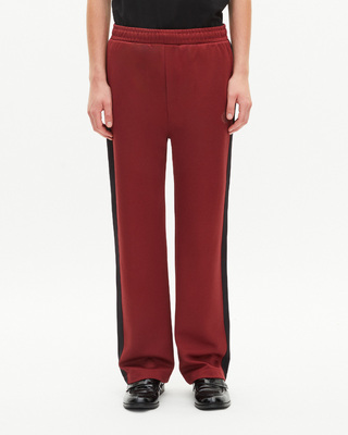 Wide burgundy jogging bottoms