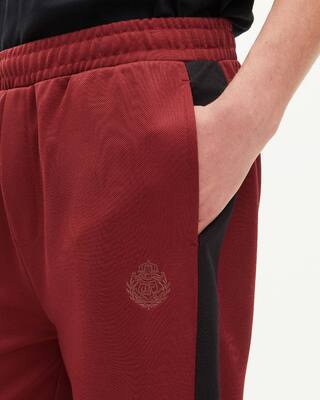 Wide burgundy jogging bottoms