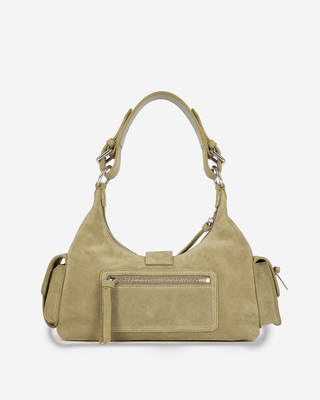 Amelia bag in camel suede leather