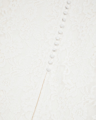 Long white lace skirt