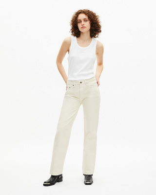 Ecru straight jeans