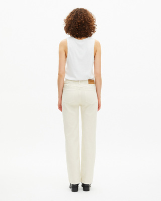 Ecru straight jeans