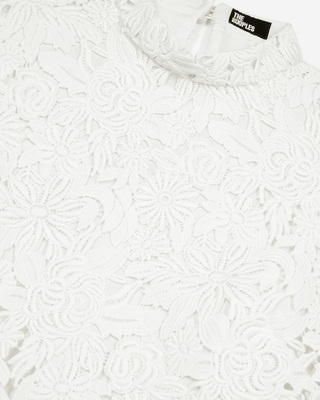Ecru floral lace top