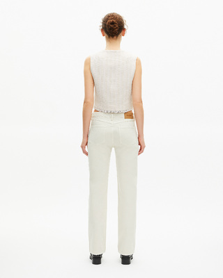 Ecru tweed top