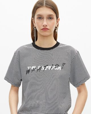 What is ecru striped T-shirt