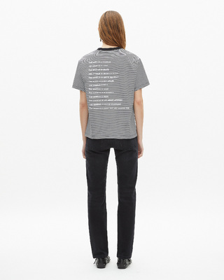 What is ecru striped T-shirt