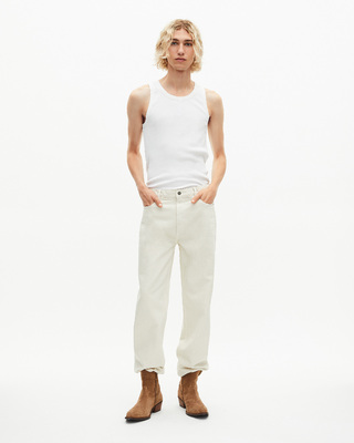 Ecru straight jeans