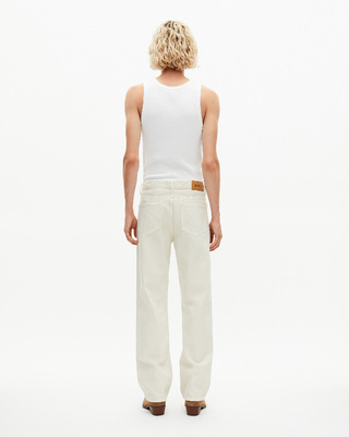 Ecru straight jeans