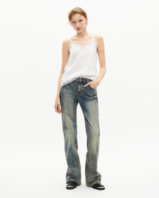 Ecru silk and lace camisole