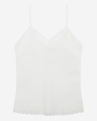 Ecru silk and lace camisole