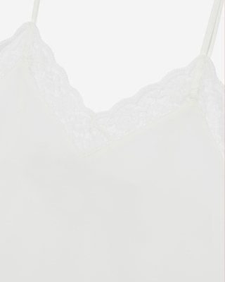Ecru silk and lace camisole