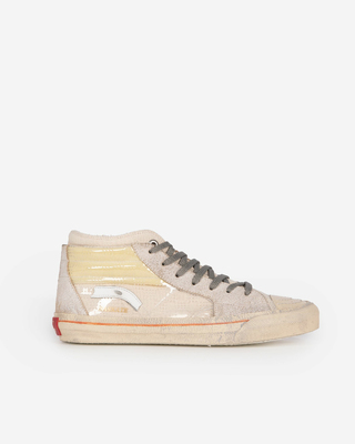 The Kooples X Hidn-Ander High-Top Sneakers in Ecru
