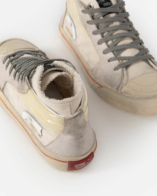The Kooples X Hidn-Ander High-Top Sneakers in Ecru