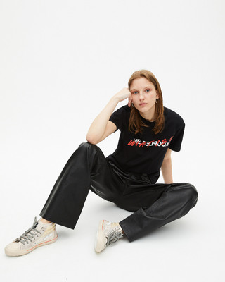 The Kooples X Hidn-Ander High-Top Sneakers in Ecru