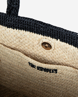 Ecru raffia tote bag