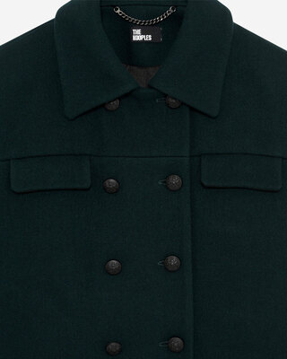 Dark green wool short jacket