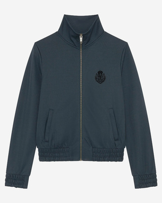 Dark green zip-up sweatshirt