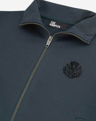 Dark green zip-up sweatshirt