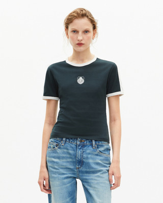 T-shirt with dark green coat of arms