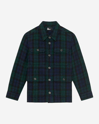 Dark green tartan overshirt