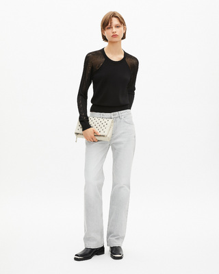 Light grey straight jeans