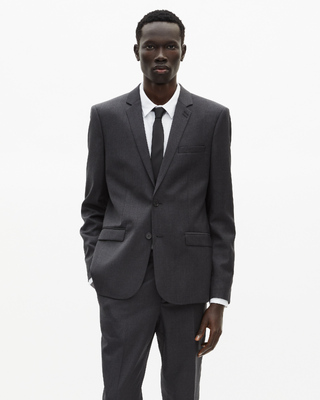 Slim-fit suit jacket in grey wool