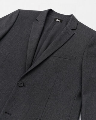 Slim-fit suit jacket in grey wool