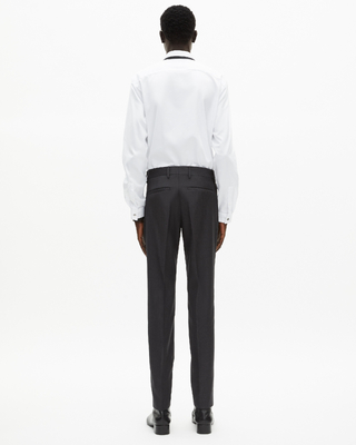 Fitted suit pants in grey wool