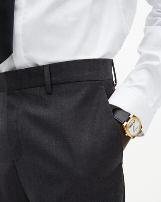 Fitted suit pants in grey wool