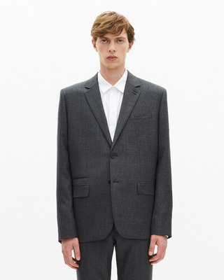 Grey wool suit jacket