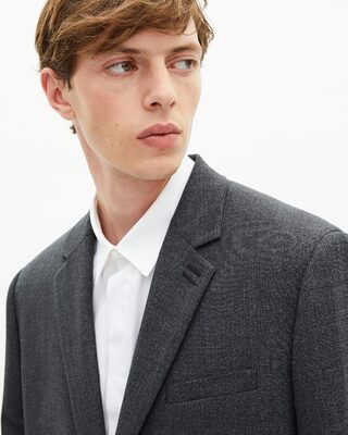 Grey wool suit jacket