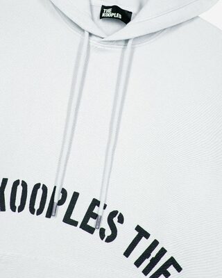 Hooded sweatshirt with grey screen print