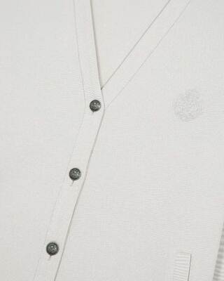 Button-down cardigan in grey jersey