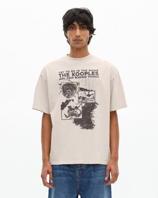T-shirt with grey screen print