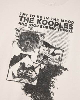 T-shirt with grey screen print