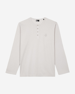 Long-sleeved t-shirt with gray crest