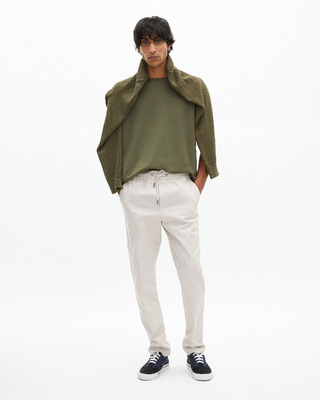 Straight gray cotton pants