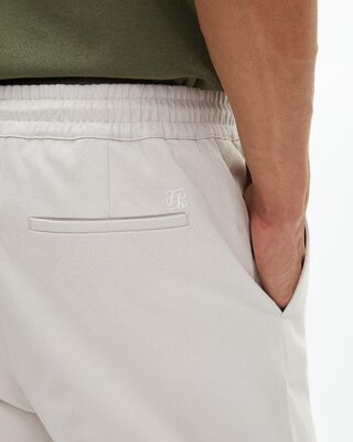 Straight gray cotton pants