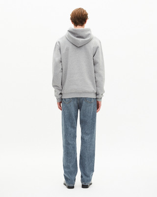 Hooded sweatshirt with grey patch