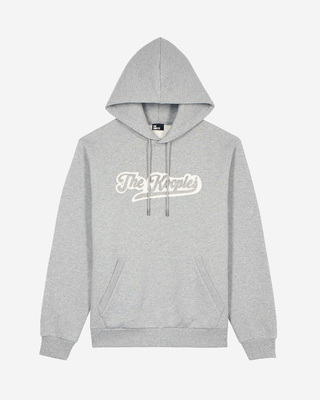 Hooded sweatshirt with grey patch