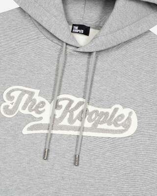 Hooded sweatshirt with grey patch