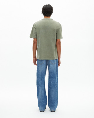 T-shirt with khaki screen print