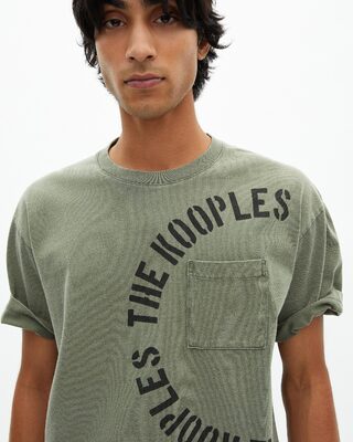 T-shirt with khaki screen print