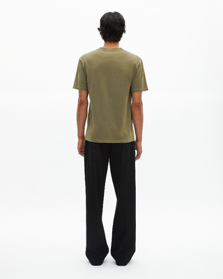 T-shirt with vintage khaki effect logo