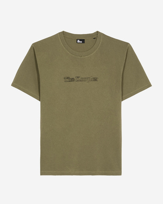 T-shirt with vintage khaki effect logo
