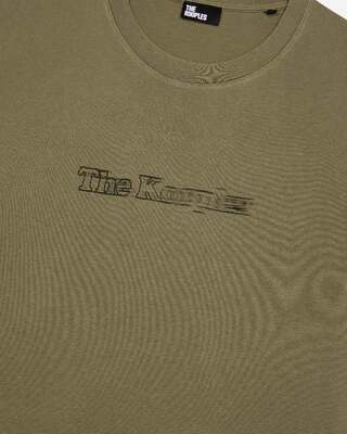 T-shirt with vintage khaki effect logo