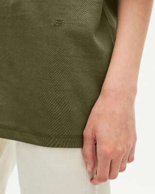 Mixed large plain khaki T-shirt